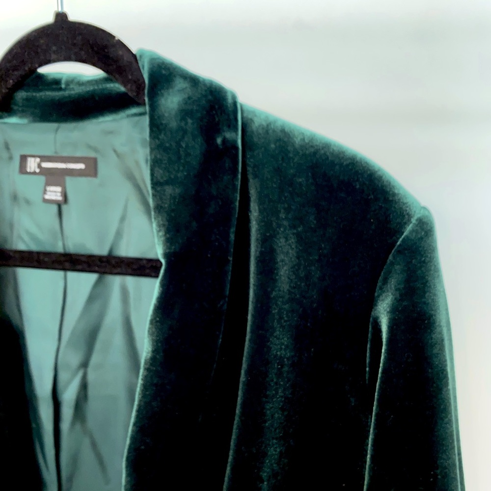 INC EMERALD GREEN velvet Blazer
